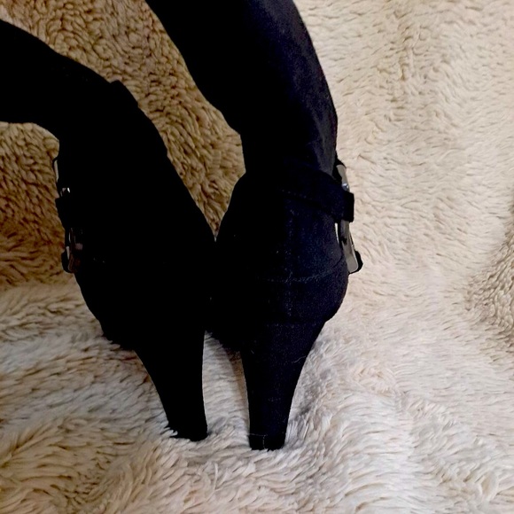 Black velvet boots - Picture 5 of 5